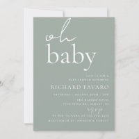 Baby shower minimaliste Vert Sage