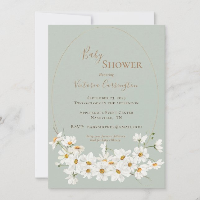 Invitation Baby shower modèle (Devant)