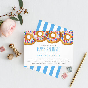 Invitation Baby shower moderne Donut Boys saupoudrer