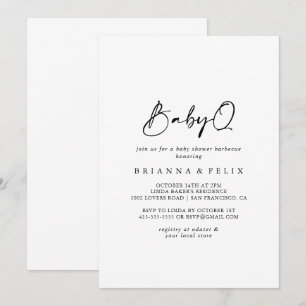 Invitation Baby shower moderne élégant BabyQ Barbecue