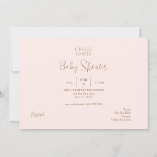 Invitation Baby shower moderne et simple
