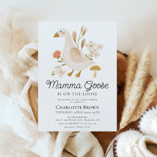 Invitation Baby shower moderne Mama Goose