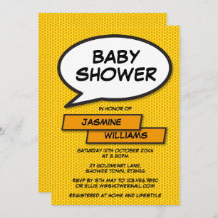 Invitation Baby shower moderne neutre pour les hommes et les 