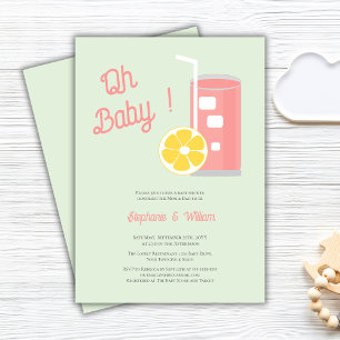 Invitation Baby Shower Moderne Oh Pink Lemonade