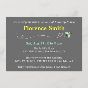 Invitation Baby Shower Moderne pour la Future Maman en Thème 