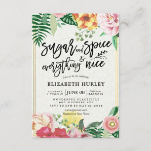 Invitation Baby shower moderne Sucre & épices & Tout Nice