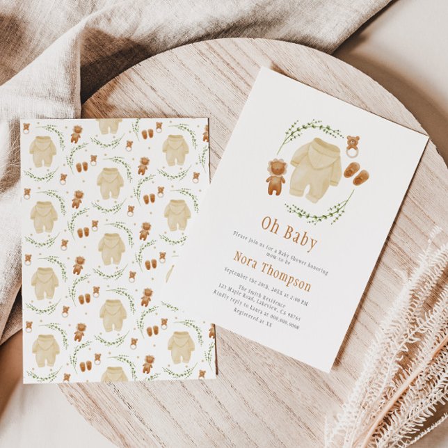 Invitation Baby shower Motif Boho neutre pour les femmes (Créateur téléchargé)