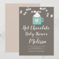 Baby shower moût de feu de camp au chocolat chaud