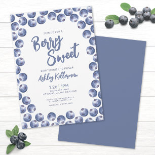 Invitation Baby Shower Myrtille Sucrée Bébé