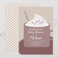 Baby shower naturel de cacao moderne Chocolat chau