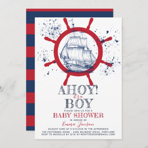 Invitation Baby shower nautique