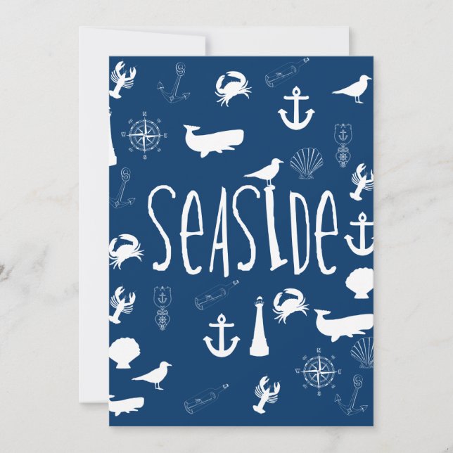 Invitation Baby shower Nautique (Devant)