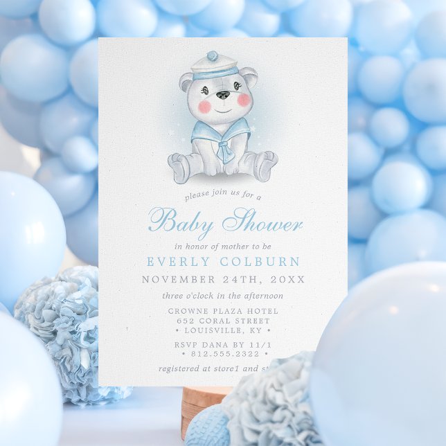 Invitation Baby shower nautique (Créateur téléchargé)