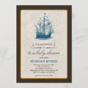 Invitation Baby shower nautique