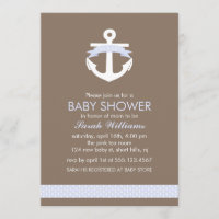 Baby shower nautique de thème d'Ancre mignonne de