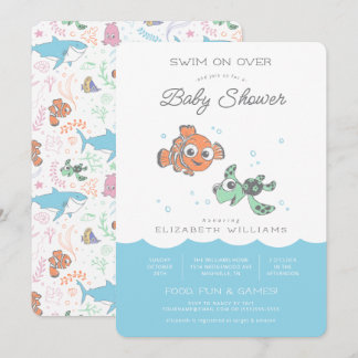 Invitation Baby shower Nemo & Squirt
