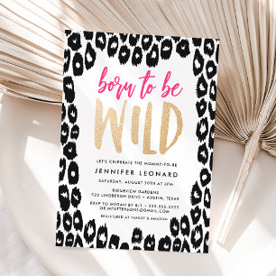 Invitation Baby Shower « Nés pour être sauvages »