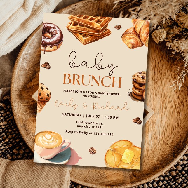 Invitation Baby shower Neutral Baby Brunch Invitation, Petit- (Créateur téléchargé)