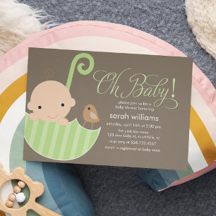 Invitation Baby shower neutre