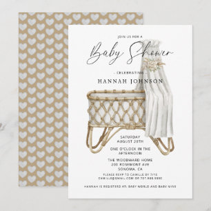 Invitation Baby shower neutre de genre Boho