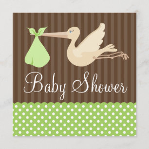 Invitation Baby shower neutre entre les sexes aux points de c