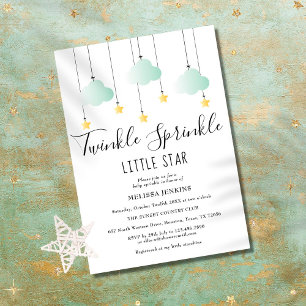 Invitation Baby shower Neutre Little Star Twinkle Sprinkle
