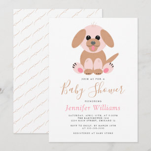 Invitation Baby shower neutre personnalisé simple