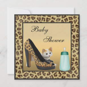 Invitation Baby shower neutre pour la texture de fourrure, de