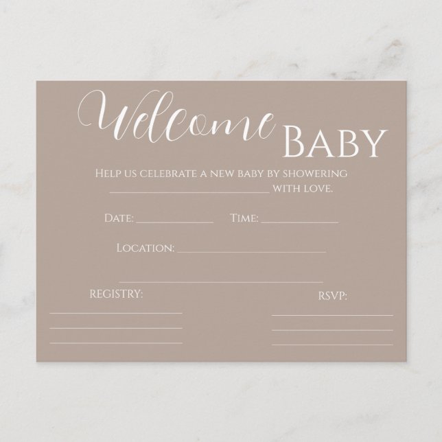 Invitation Baby shower neutre pour les femmes (Devant)