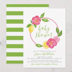 Invitation Baby shower neutre selon le sexe Lemon 