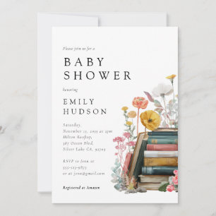 Invitation Baby Shower New Chapter Floral Books