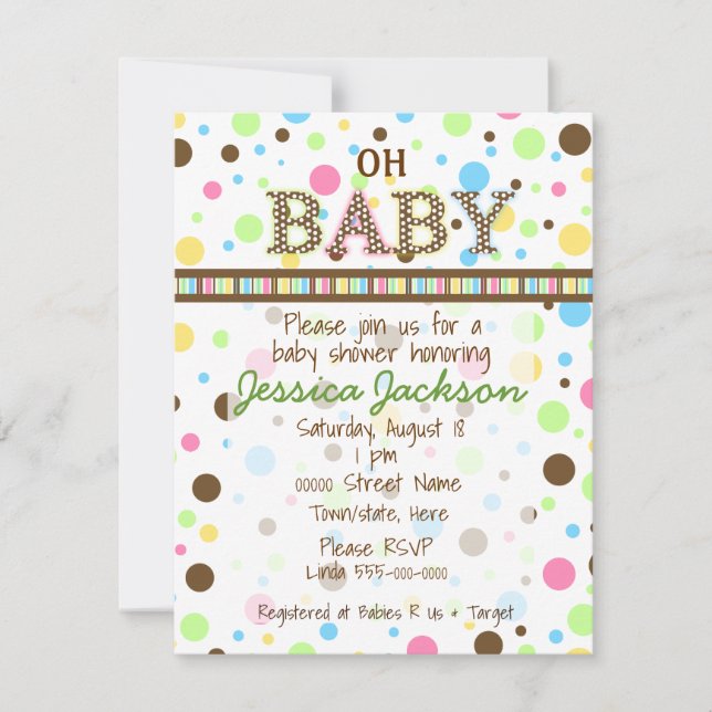 Invitation Baby shower non sexiste (Devant)