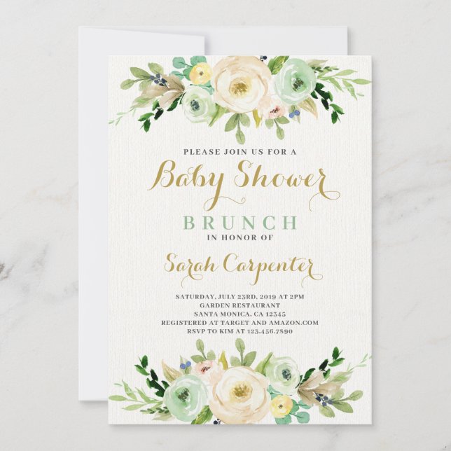 Invitation Baby shower non sexiste (Devant)