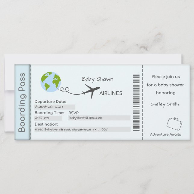 Invitation baby shower, Nouvelle Invitation Bébé (Devant)