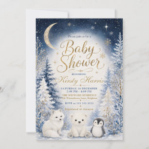 Invitation Baby Shower Nuit d'Hiver