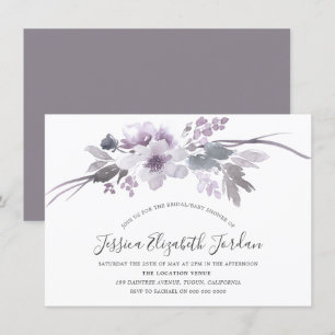 Invitation Baby shower nuptial gris d'hiver