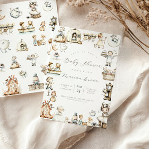 Invitation Baby shower Nursery Rhyme