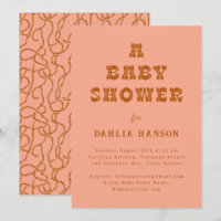 Baby shower occidental Brown de corail minimal