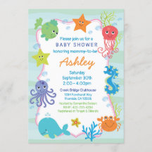 Invitation baby shower Océan