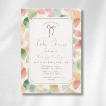 Baby Shower Orange Sauge Vintage Feuille D'automne