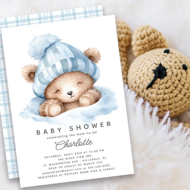 Invitation Baby shower Ours (Créateur téléchargé)