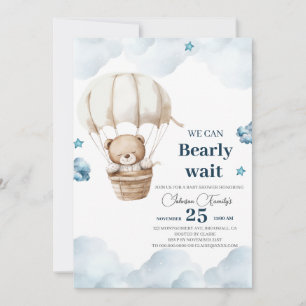 Invitation Baby shower Ours Brown
