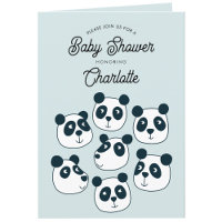 Invitation Baby shower Ours Panda géant