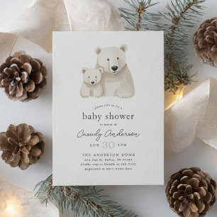 Invitation Baby shower Ours Polaire