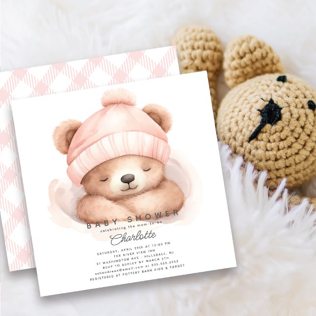 Invitation Baby shower Ours Snuggle (Créateur téléchargé)