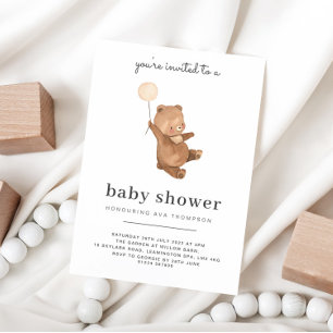 Invitation Baby shower Ours Teddy