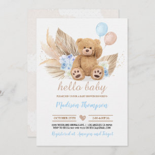 Invitation Baby shower Ours Teddy
