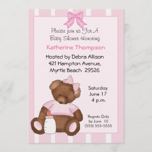 Invitation Baby shower Ours Teddy