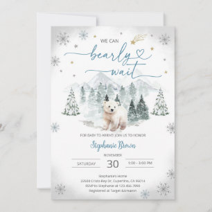 Invitation Baby Shower Ourseau Polaire
