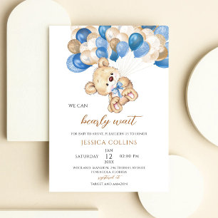 Invitation Baby Shower Ourson en Ballon